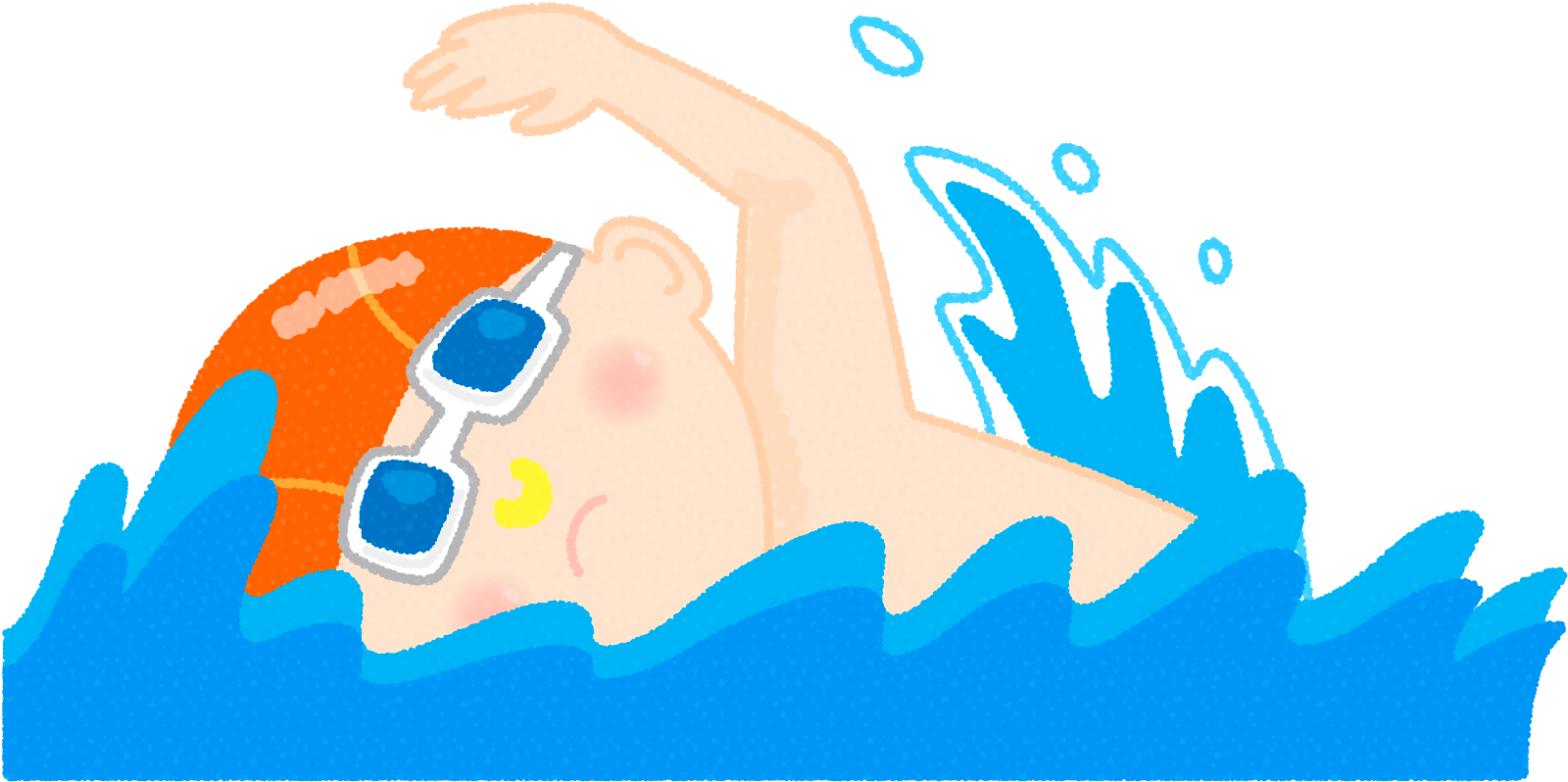 海で泳ぐ-1